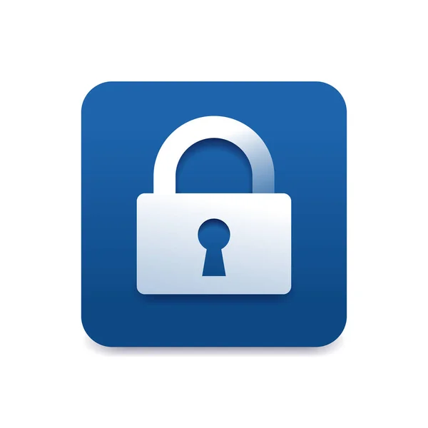 Lock ikon - datasäkerhetskonto skydd — Stock vektor