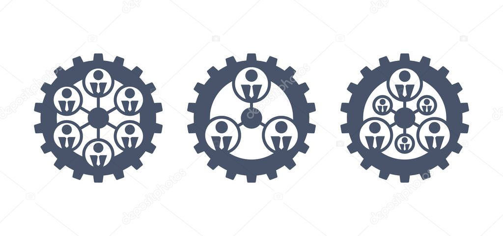 Networking icon in 3 variations