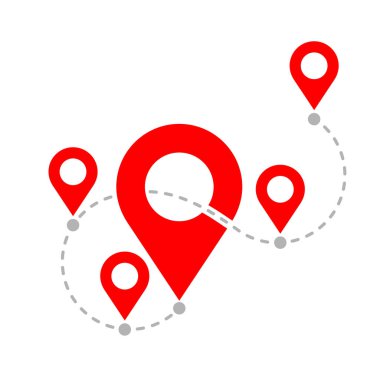 Seyahat yolu vektörü izole çizimi