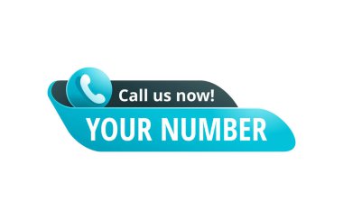 Hemen ara bizi! Akılda kalıcı web düğmesi 