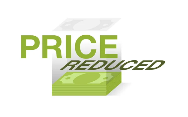 Price reduced promo flyer — Stock Vector