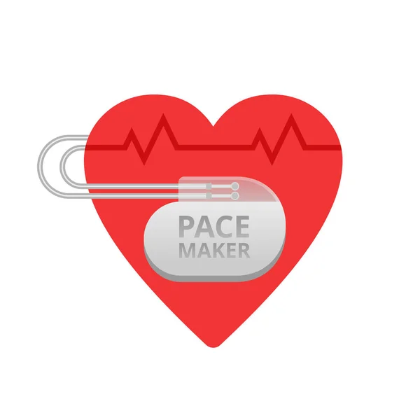 Ícone conceitual Pacemaker — Vetor de Stock