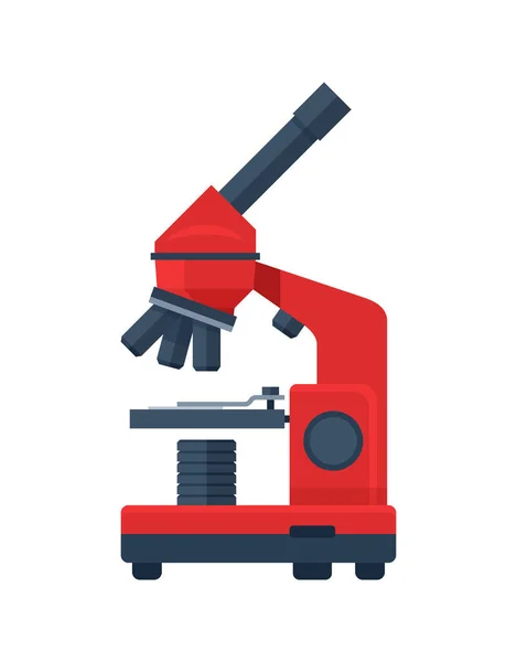 Mikroskop - laboratorieutrustning för medicinsk vetenskap — Stock vektor