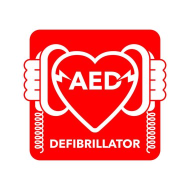 AED simgesi - Otomatik dış defibrilatör işareti