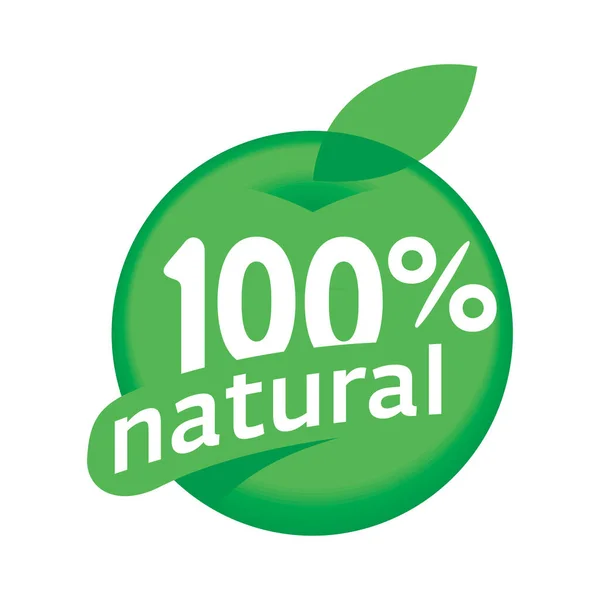 Autocollant 100 % naturel — Image vectorielle