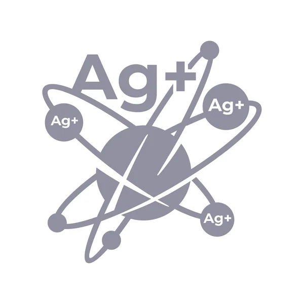 Pictograma Ag - emblema de ação íons de prata — Vetor de Stock