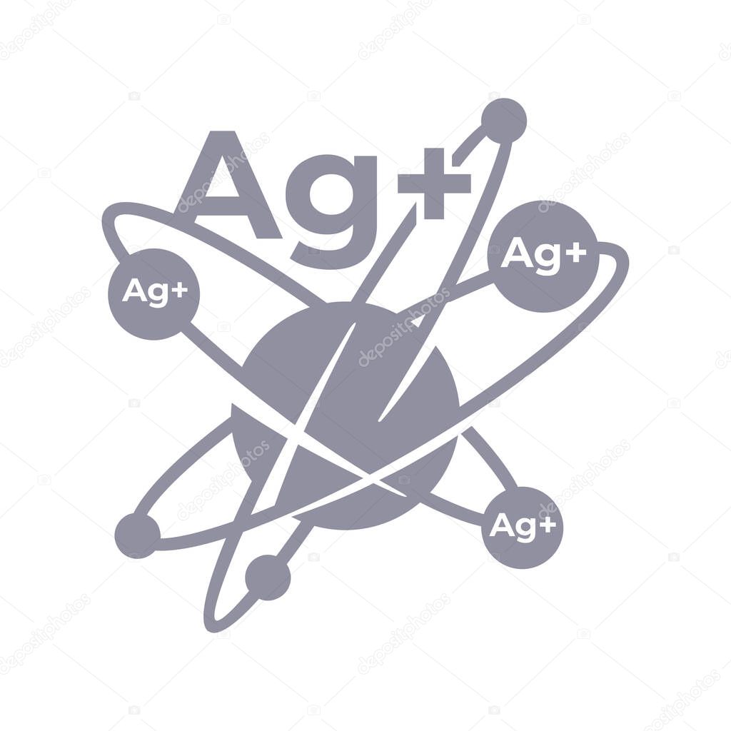 Ag pictogram - Silver ions action emblem 