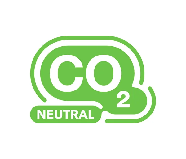 Timbro CO2 neutro - emissioni di carbonio libere — Vettoriale Stock