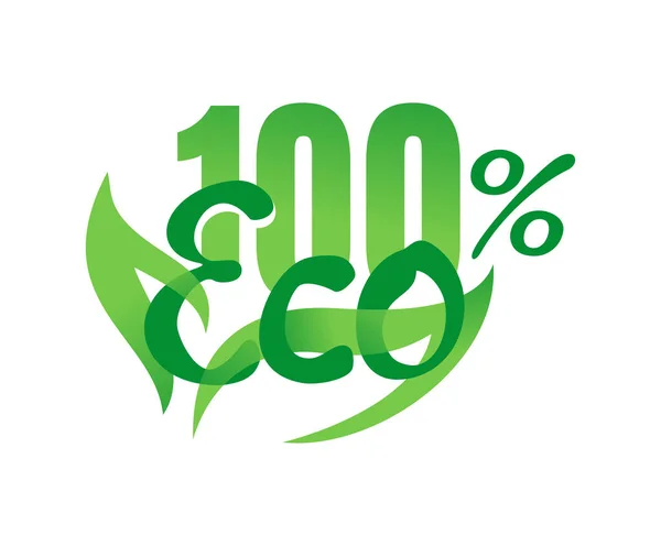 100% ECO徽章 — 图库矢量图片