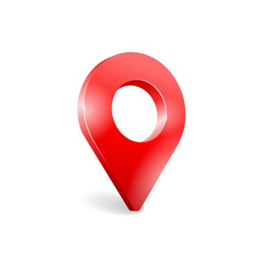 Konum GPS coğrafi işareti 3B biçiminde