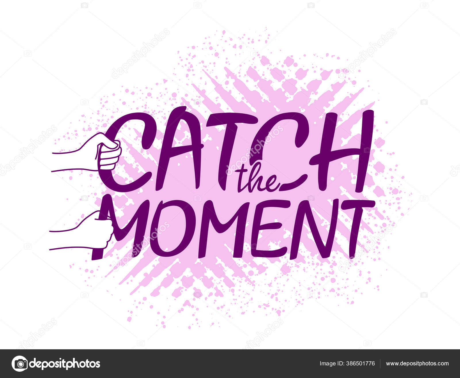 Catch The Moment Motivasi Positif Stok Vektor Dmitrynew83