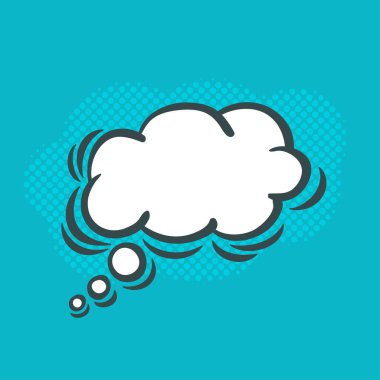 Bulut formunda konuşma komik balonu