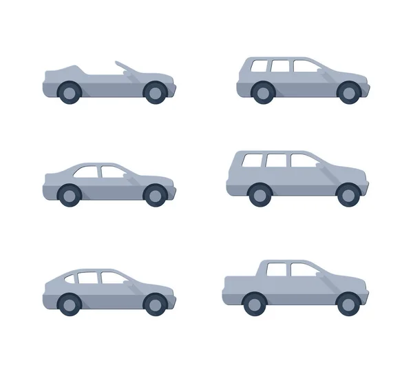 Conjunto de coches vectoriales con carrocería de coche diferente — Vector de stock
