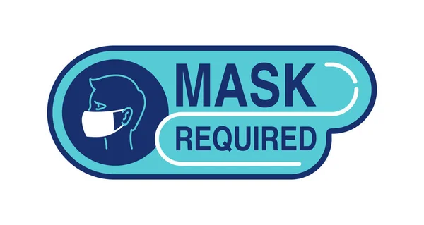 Потрібна маска - людський силует з маскою для обличчя — стоковий вектор