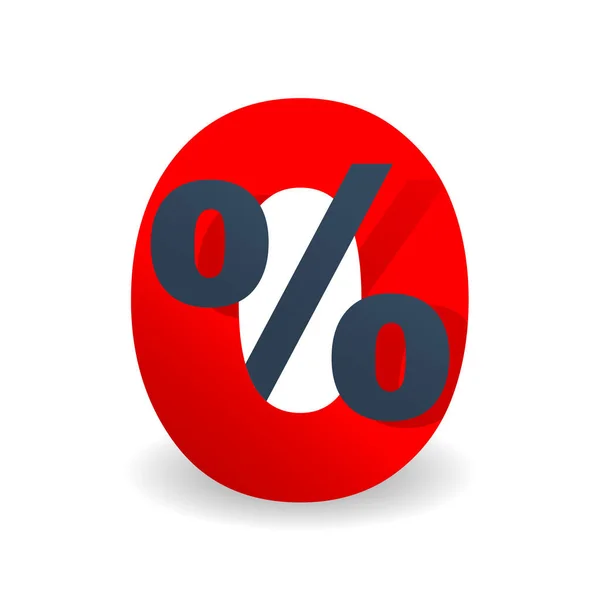Percentuale zero isolata — Vettoriale Stock