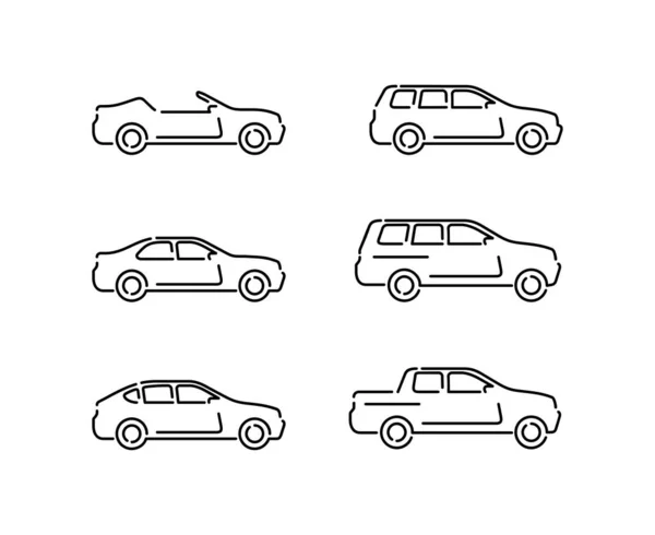 Esquema vector coches conjunto — Vector de stock