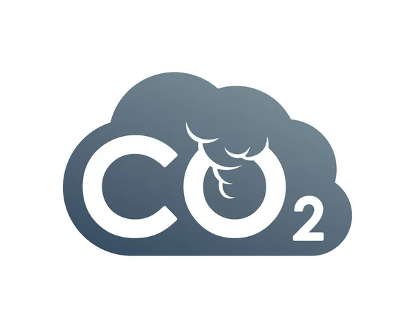 CO2排出アイコン-大気中の炭素汚染 — ストックベクタ