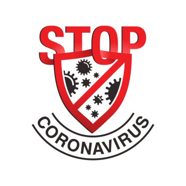 Coronavirus işaretini durdur - motivasyon sloganı