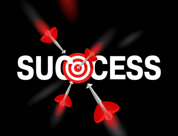 Koncepcja sukcesu - strategia biznesowa i ukierunkowanie — Wektor stockowy