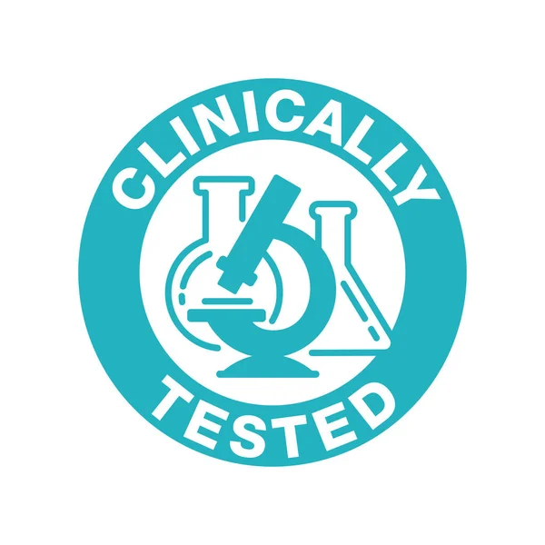 Segnale clinicamente testato - apparecchiature di laboratorio — Vettoriale Stock