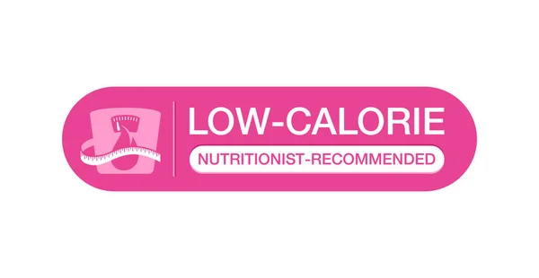 Señal recomendada nutricionistas bajos en calorías — Vector de stock