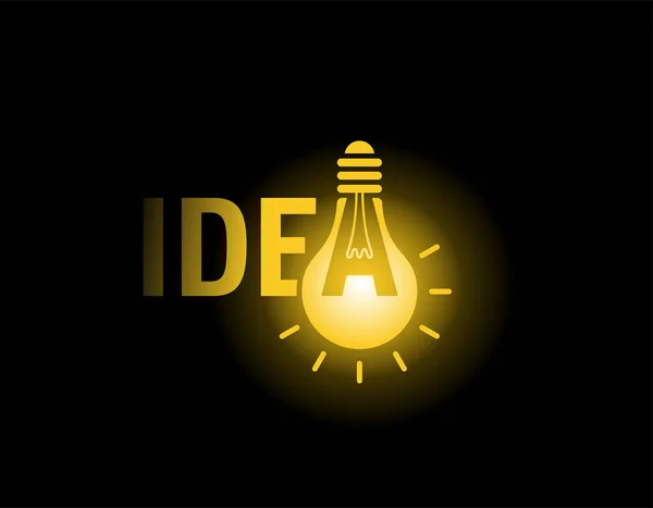 Idea logo (solución, concepto de innovación ) — Archivo Imágenes Vectoriales