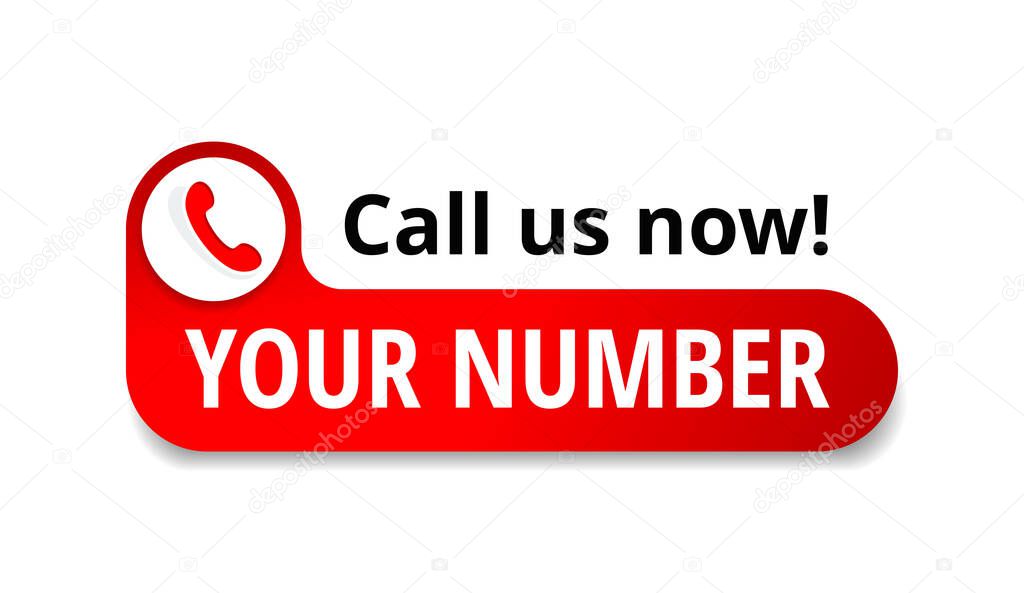 Call us Now button - template for phone number