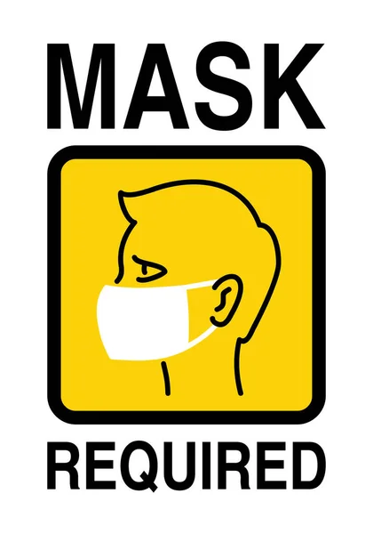 Maska vyžaduje varovný signál — Stockový vektor