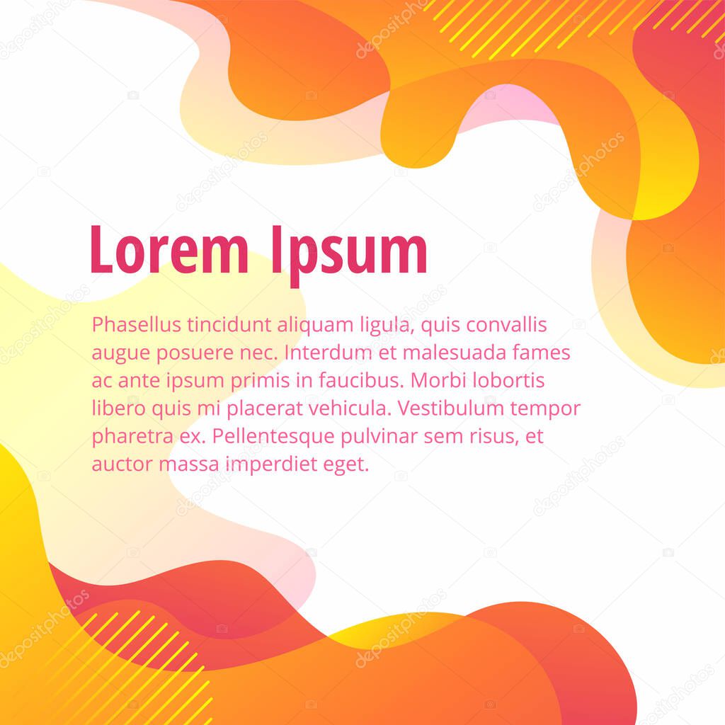 Vector template abstract background in warm colors