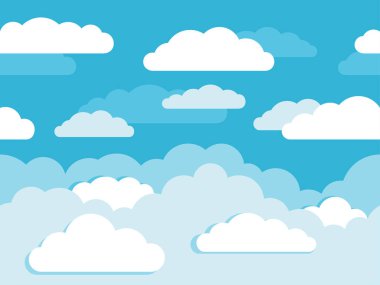 Bulutlu mavi gökyüzü pürüzsüz desen