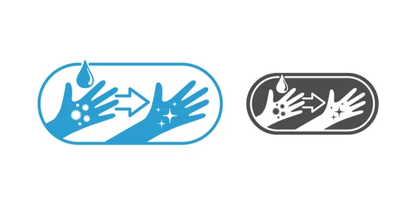 Signe vectoriel de lavage des mains — Image vectorielle