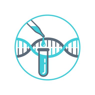 PCR testing icon (polymerase chain reaction) clipart