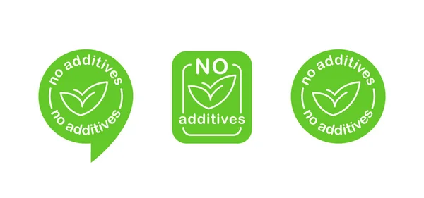 No additives sign for healthy food products label — Stock Vector