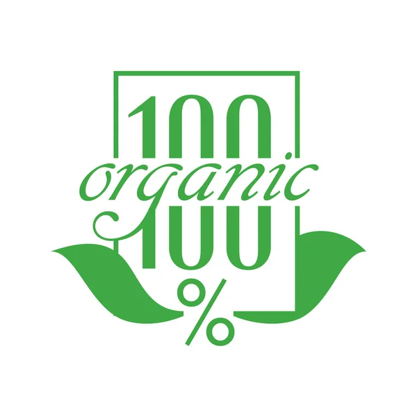 100 organic food or cosmetics — Stock Vector