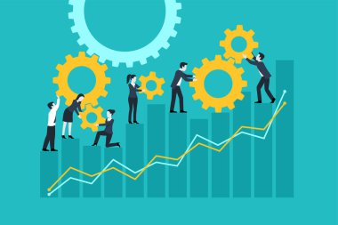 İnsanlar viteslerle takım çalışması yapar.