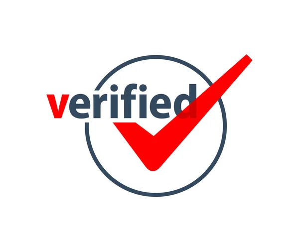 Ícone de marca de verificação verificada — Vetor de Stock