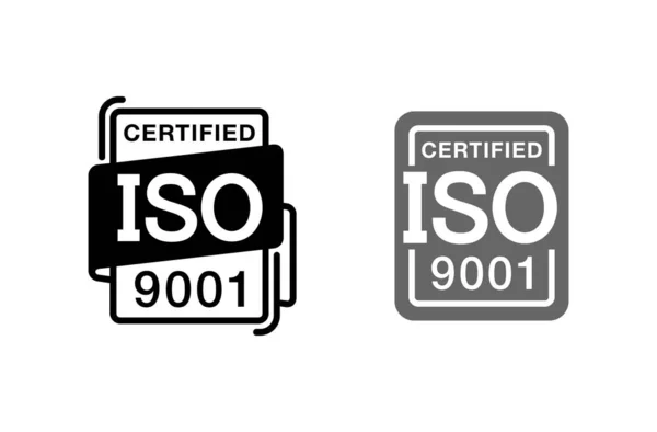 ISO 9001-certifierad stämpel för produktmärkning — Stock vektor