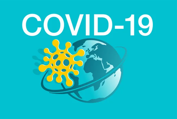 COVID-19 pandemia mundial - nueva ilustración normal — Archivo Imágenes Vectoriales