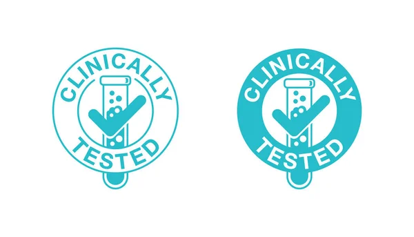 Signo clínicamente probado - vial de laboratorio hirviendo — Archivo Imágenes Vectoriales