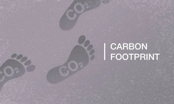 CO2-emissiebanner of -flyer voor koolstofvoetafdruk — Stockvector