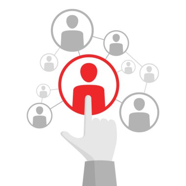 Ağ konsepti - vektör düz simge 