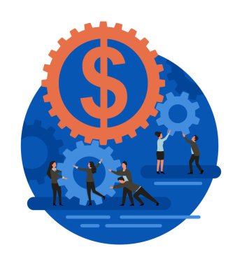 insan takımı (çalışma grubu) dişli mekanizmasına katıldı