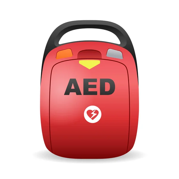 AED - automated external defibrillator    device — Stock Vector