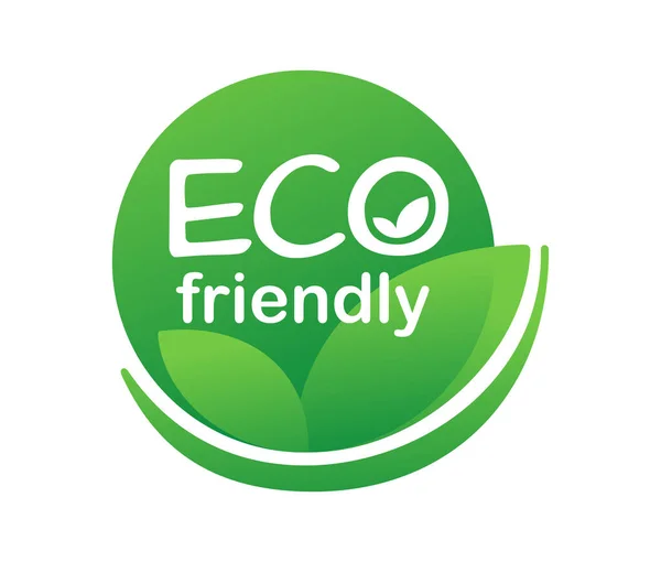 Ympäristöystävällinen postimerkki ympäristön kannalta turvallinen tuotanto — vektorikuva