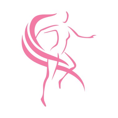 Güzel kadın silueti vektör çizimi