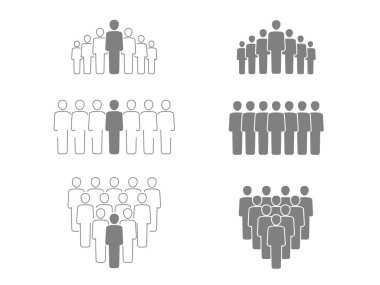 Vektör insan grubu - vektör kümesi