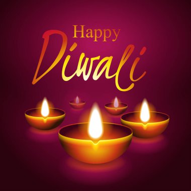 Mutlu Diwali tebrik kartı bayrağı