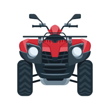 Ön görünümde dörtlü motor (dört teker) vektörü