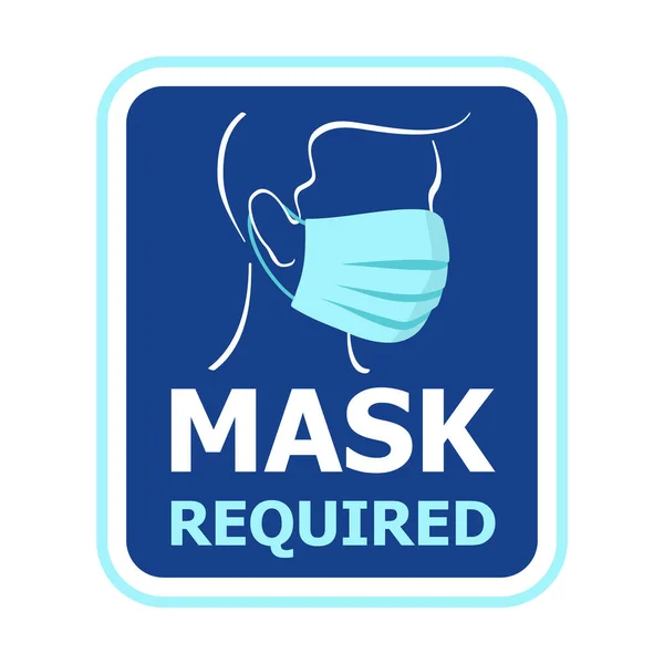 Maske gerekli uyarı önleme etiketi