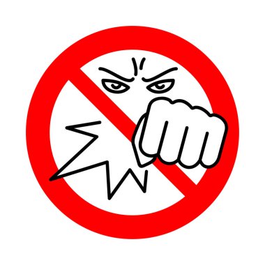 Şiddeti durdurun - saldırganlık yok sosyal protesto işareti yok